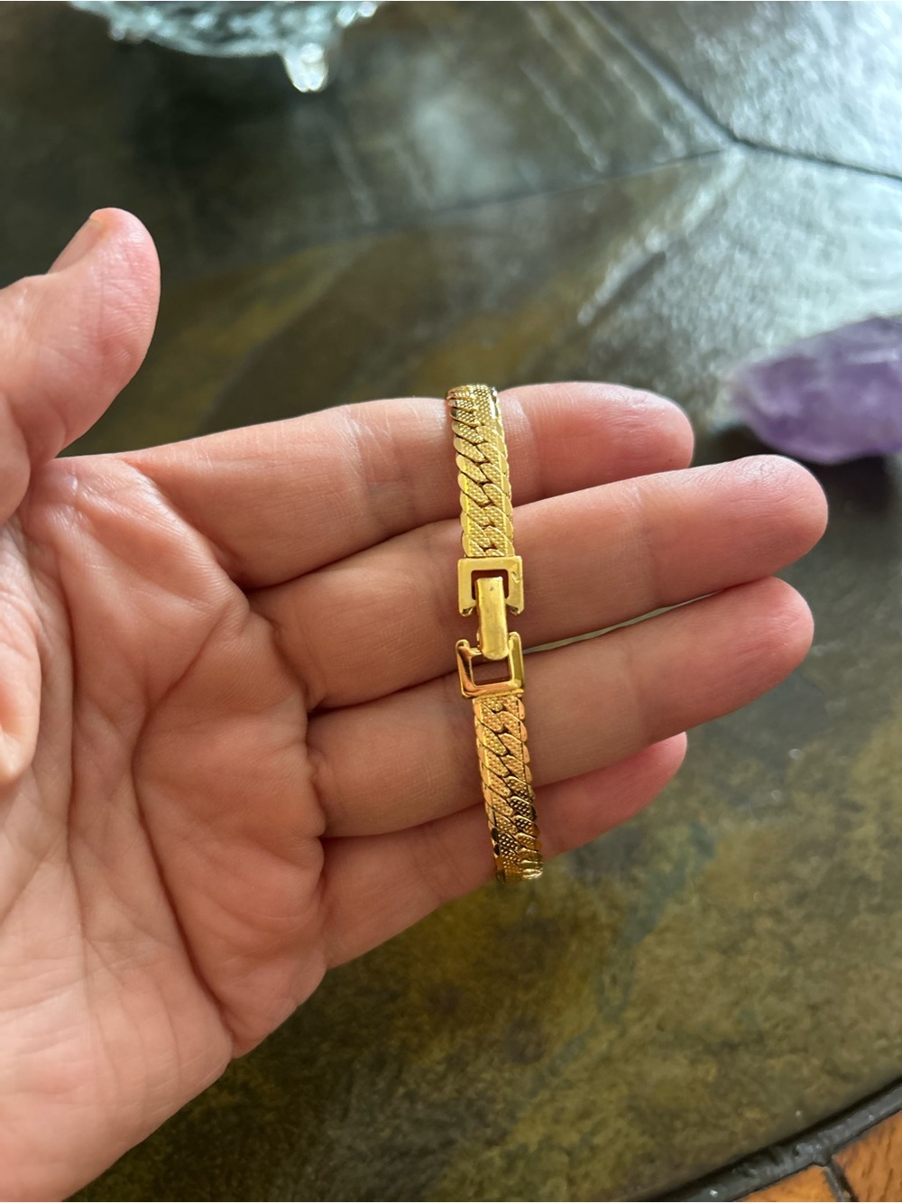 Vintage Gold-Tone Women's Chain Bracelet - Classic Monet size 7